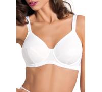 SIELEI, Reggiseno Francese con Ferretto, Realizzato in Microfibra Compatta e Contenitiva, Coppe Foderate in Cotone, Spalline Regolabili, Designed in Italy, Color Bianco, Taglia 4D