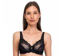 SÌèLEI, Reggiseno Francese con Ferretto, Realizzato in Morbido Pizzo, Tante Taglie Disponibili, Spalline Regolabili e Regolatore della Schiena in Regalo, Designed in Italy, Color Nero, Taglia 7D