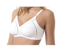 SIELEI, Reggiseno Francese Senza Ferretto, Realizzato in Microfibra Compatta e Contenitiva, Coppe Foderate in Cotone, Spalline Regolabili, Designed in Italy, Color Nero, Taglia 8C