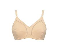 SIELEI, Reggiseno Francese Senza Ferretto, Realizzato in Microfibra Compatta e Contenitiva, Coppe Foderate in Cotone, Spalline Regolabili, Designed in Italy, Color Skin, Taglia 7C