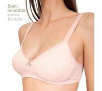 SÌèLEI Reggiseno Semi-Imbottito Senza Ferretto Realizzato Cotone Biologico 1452