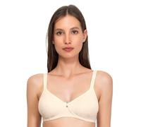 SÌèLEI, Reggiseno Semi-Imbottito Senza Ferretto, Realizzato in Cotone Biologico, 100% Naturale, Designed in Italy, Color Ecru Melange, Taglia 6C
