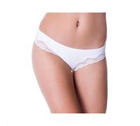 SIèLEI Slip 1745 con Pizzo sul girogamba (4 L IT Donna, Bianco Latte)