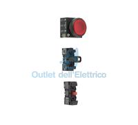 Siemens 3sb32540aa21 pulsante luminoso plastica rosso led 230vac 1nc