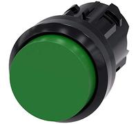Siemens 3SU10000BB400AA0 - Pulsante in plastica, IP66, IP67, grado di protezione IP69K, in plastica nera, 22 mm, verde