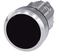 Siemens 3SU10500AA100AA0 Pulsante, 22mm, Metallo, Nero, Flush, Mantenuto