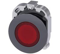 Siemens 3SU10610JD200AA0 - Pulsante illuminato, in plastica e metallo, IP66, IP67, grado di protezione IP69K, in metallo opaco, 30 mm, rosso