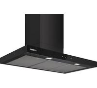 Siemens - Cappa aspirante decorativa da parete, iQ500, larghezza 90 cm, nero opaco, LC97BDN60