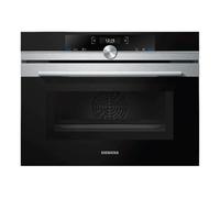 FORNO ELETTRICO COMPATTO COMBINATO MICROONDE SIEMENS CM633GBS1 ACCIAIO E VETRO NERO 60x45 CM