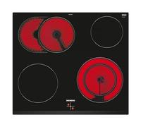 Siemens EA631GNA1E iQ300 - Piano cottura elettrico (comando integrato), 60 cm di larghezza, senza cornice, zona di cottura a doppio circuito con zona aggiuntiva per arrosti, comando tramite il piano