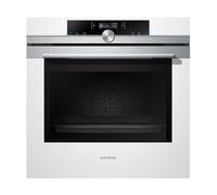 Siemens HB634GBW1 iQ700 - Forno elettrico da incasso, bianco/A+, senza preriscaldamento, porta del forno con SoftMove per apertura e chiusura a vapore, aria calda 4D