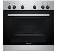 Siemens HE010FBR1 iQ100 - Fornello elettrico da incasso, in acciaio INOX, riscaldamento rapido, 3D ad aria calda Plus, facile da pulire con smalto lucido granito