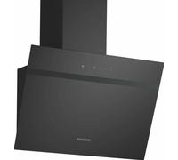 Siemens Cappa aspirante da parete LC65KDK60 iQ100 per montaggio a parete, larghezza 60 cm, livello intensivo, illuminazione a LED, touchControl, filtro antigrasso metallico, nero