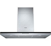 Siemens LC97BB532 - Cappa da parete, 90 cm, funzionamento a scelta dell'aria o ricircolo, funzionamento a risparmio energetico grazie alla doppia ventola ad alte prestazioni con tecnologia del motore