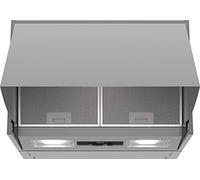Siemens LE63MAC00 iQ100 - Cappa intermedia da 59,9 cm, filtro antigrasso in metallo, interruttore a pulsante, colore: Argento