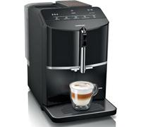 Siemens Macchina da caffè EQ300 TF301E19, per molte specialità di caffè, montalatte, macina in ceramica, funzione OneTouch, 1300 W, colore nero