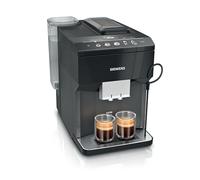 Siemens Macchina da caffè EQ500 Classic, display TFT colorato, 5 bevande al latte e al caffè, funzione a doppia tazza, facile pulizia, unità di infusione rimovibile, con tubo del latte, nero, TP511E19