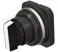 Siemens Operatore selettore 52SX2BBB, Black Max resistente alla corrosione, 3 posizioni, ritorno a molla momentaneo dal funzionamento a sinistra, leva corta, bianco, codice B Cam