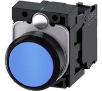 Siemens Pulsante a pressione Ring Plastica, attuatore Blu piatto Sirius Act 3SU1100-0AB50-1BA0 1 St. (3SU1100-0AB50-1BA0) NEW