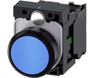 Siemens Pulsante a pressione Ring Plastica, attuatore Blu piatto Sirius Act 3SU1100-0AB50-1BA0 1 St. (3SU1100-0AB50-1BA0) NEW