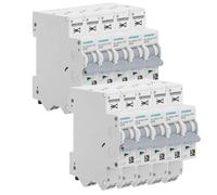 SIEMENS - Set di 10 interruttori automatici P+N 20A