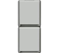 Siemens - Siemens 5UB4723 Delta Superficie IP44 AP Presa Schuko a 2 Posizioni Verticali con Coperchio a Scatto per Ambienti umidi, Esterni o Cantine