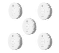 SIEMENS - Siemens Delta reflex - Set completo di 5 rilevatori di fumo 5TC1292-8 Siemens, con batteria da 10 anni, colore: Bianco