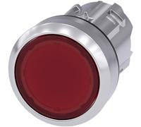 Siemens SIRIUS ATC - Pulsante 22 mm rotondo metallico/A brillante rosso pulsante rasante