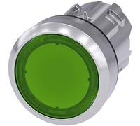 Siemens SIRIUS ATC - Pulsante 22 mm rotondo metallico/A brillante verde pulsante rasante