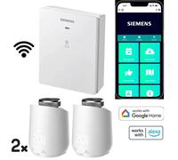 Siemens Smart Connected Home Hub + 2 teste termostatiche connesse e intelligenti, Wifi