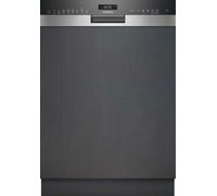 Siemens SN55ES12CE, iQ500 - Lavastoviglie intelligente, 60 cm, made in Germany, cassetto portaposate, particolarmente silenzioso, varioSpeed, autoOpen dry, rackMatic, luce interna, glassZone