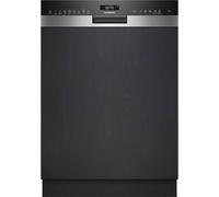 Siemens SN55ES12CE, iQ500 - Lavastoviglie intelligente, 60 cm, made in Germany, cassetto portaposate, particolarmente silenzioso, varioSpeed, autoOpen dry, rackMatic, luce interna, glassZone