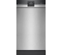 Siemens SR43ES25ME iQ300 - Lavastoviglie da incasso, 45 cm, ultra silenziosa, varioSpeed Plus, sistema a cestello varioFlex e cassetto vario, autoOpen dry, aquaStop, Home Connect, acciaio spazzolato