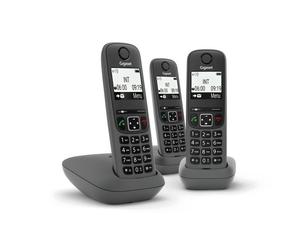 Siemens TELEFONO CORDLESS GIGASET AS490 TRIO NERO (L36852-H2810-K143)