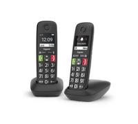 Gigaset Telefono Cordless DUO DECT 150 Voci in Rubrica Vivavoce ID Chiamata colore Nero - E290 Duo