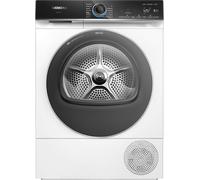 Siemens WQ46B2D41 iQ700, essiccatore a pompa di calore 9 kg, estremamente silenzioso, varioSpeed, mezzo carico, protezione antipiega, autoDry, collegamento alla lavatrice tramite Home Connect, bianco