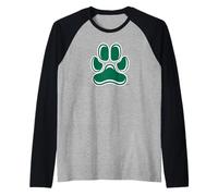 Siena College Saints - Bernie Saint Bernard Paw Logo Maglia con Maniche Raglan