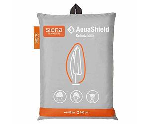 Siena Garden AquaShield - Custodia Protettiva per ombrellone con Sistema Active Air, 240 x 68 x 255 cm, Colore: Argento