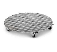 Siena Garden Carrello per Piante Alluminio Ø 30 CM 100 KG Portata Vaso 4 Ruoli