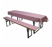 Siena Garden Cuscino per tenda da festa, 3 pezzi, colore rosso/bianco, rivestimento in 35% cotone/65% poliestere, motivo 002, colore: rosso/bianco