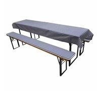 Siena Garden Cuscino per tenda da festa, 3 pezzi, rivestimento in 35% cotone/65% poliestere, motivo 001, colore blu-bianco