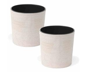 Siena Garden Eco Lens - Set da 2 pezzi, 25 cm, colore: Bianco