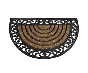 Siena Garden Impalla 548191 - Zerbino semicircolare in Gomma e Fibra di Cocco, 45x75 cm