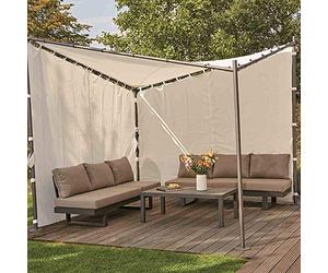 Siena Garden J05233 - Set di 2 Pannelli Laterali per Gazebo Berlino, 3 x 3 m, Colore: Bianco