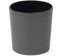 Siena Garden Lens - Vaso per Piante in plastica, 25 cm, Colore: Grafite