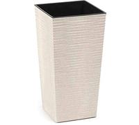 Vaso Da Piante Fioriera Vaso Fiorito NIZZA GROOVE Crema 30×30×57 Cm