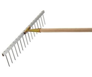 Siena Garden Rastrello in metallo leggero, 62 cm, 16 denti, regolabile