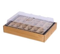 Siena Garden Scatola in Legno Massiccio da Coltivare con 24 pentole, biodegradabile