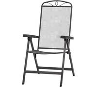 Siena Garden Sedia pieghevole Elda Plus in metallo espanso, grigio ferro