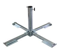 Siena Garden - Supporto Pieghevole per ombrellone, Colore: Argento